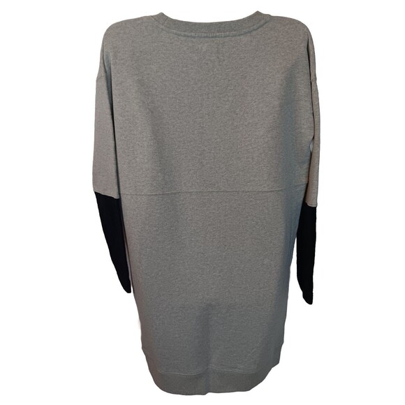 Madewell Gray & Blue Colorblock Jumpstart Crew Neck Sweatshirt Dress, XS - Picture 5 of 6